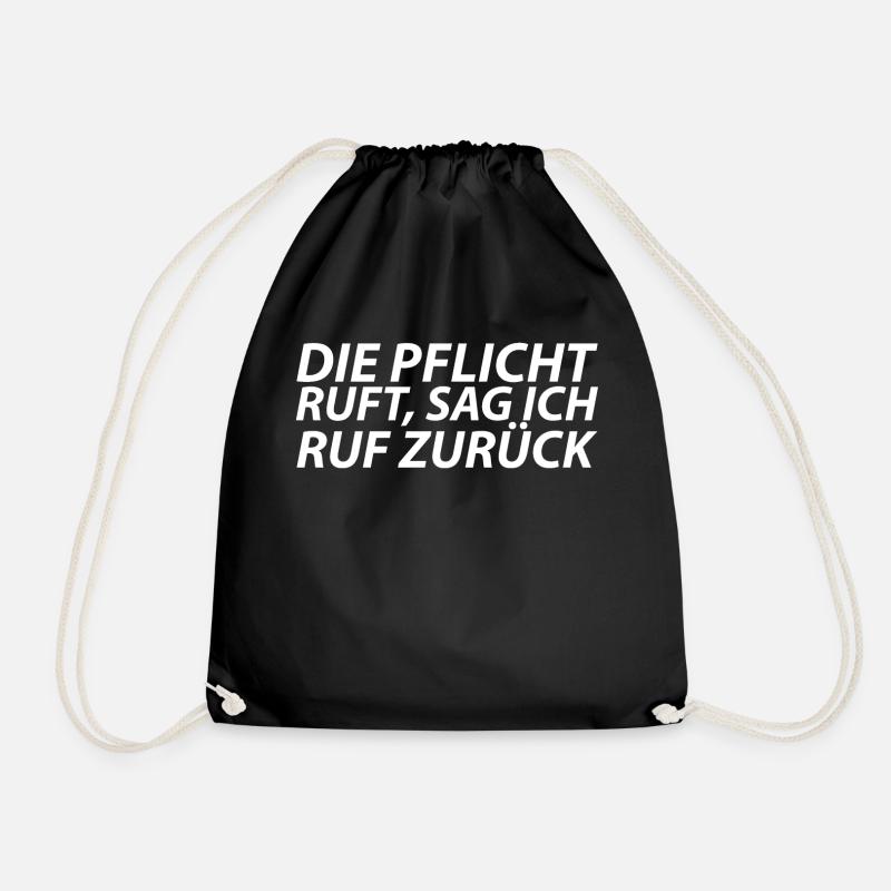 witziger Spruch - Turnbeutel - Schwarz
