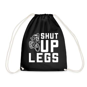 Cool Shut Up Legs Bicyclette - Drawstring Bag - black - Front