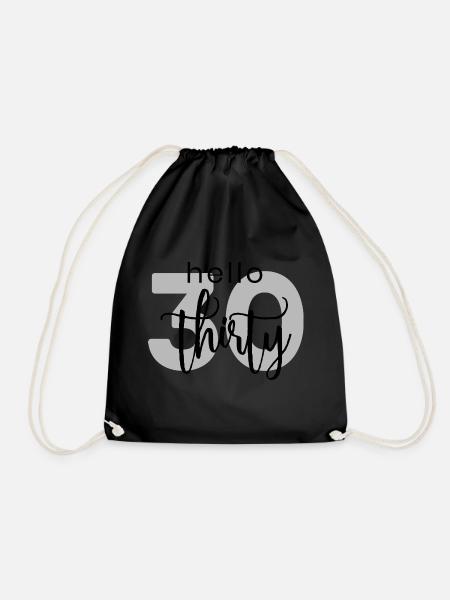 30 Geburtstag - Turnbeutel - Schwarz