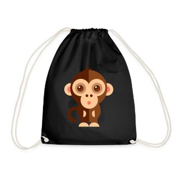Animals Tiere Animal Print Nature 32 - Turnbeutel - Schwarz - Vorne