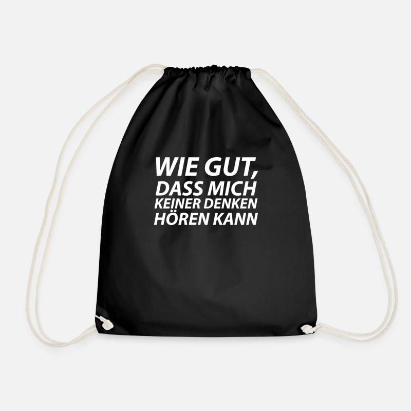witzige Sprüche - Turnbeutel - Schwarz