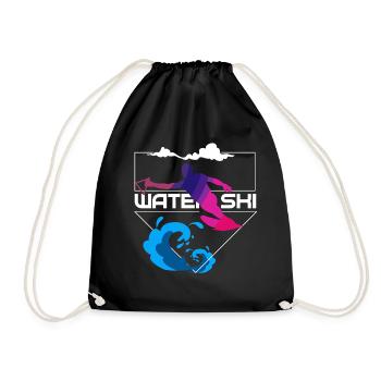 Wascherschi Waterski - Drawstring Bag - black - Front