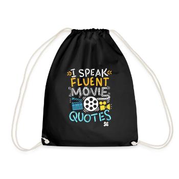 film de film idées cadeaux montre binge série amant - Sac de sport léger - noir - Devant