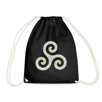 Triskele as a jewel - Drawstring Bag - black - Front
