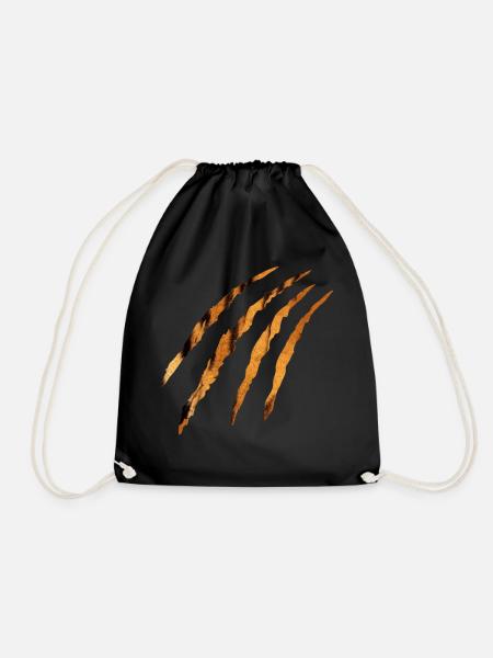Tiger claw - Drawstring Bag - black