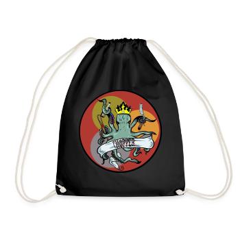 Poulpe Poulpe avec couronne et hachoir - Sac de sport léger - noir - Devant