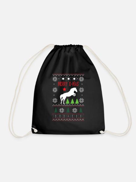 Ugly Christmas - Drawstring Bag - black