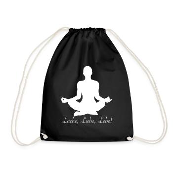 Yoga Meditation Joie de vivre Shirt Gift - Drawstring Bag - black - Front