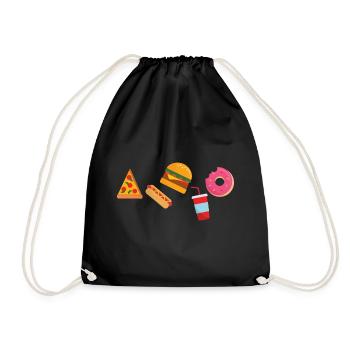 Food T-Shirt - Sac de sport léger - noir - Devant
