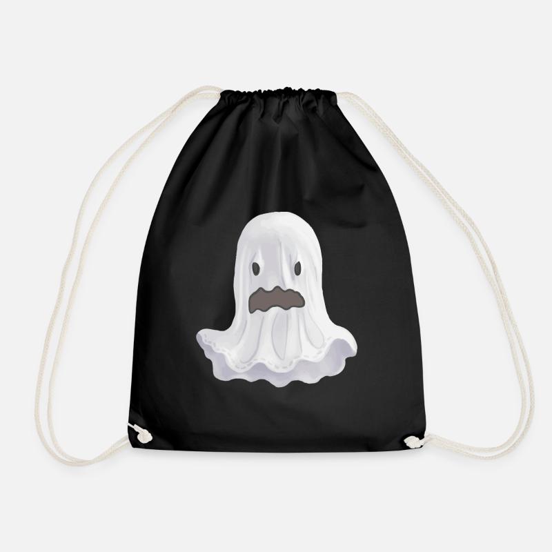 Ghost T-Shirt - Drawstring Bag - black