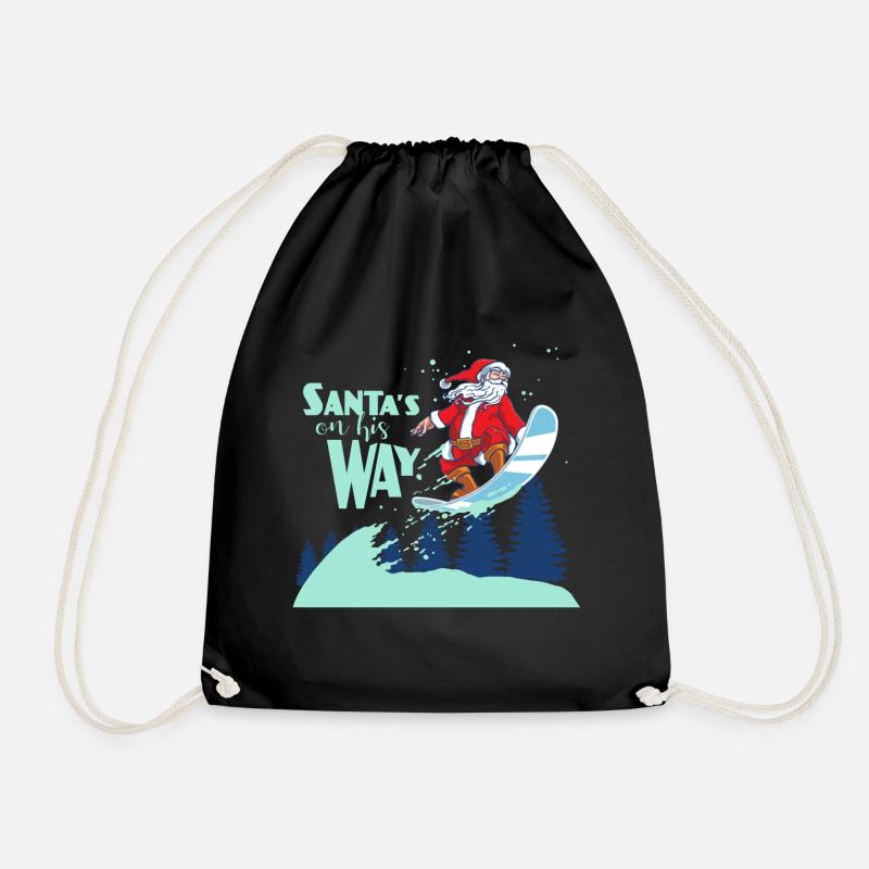 SANTAS ON HIS WAY - Turnbeutel - Schwarz