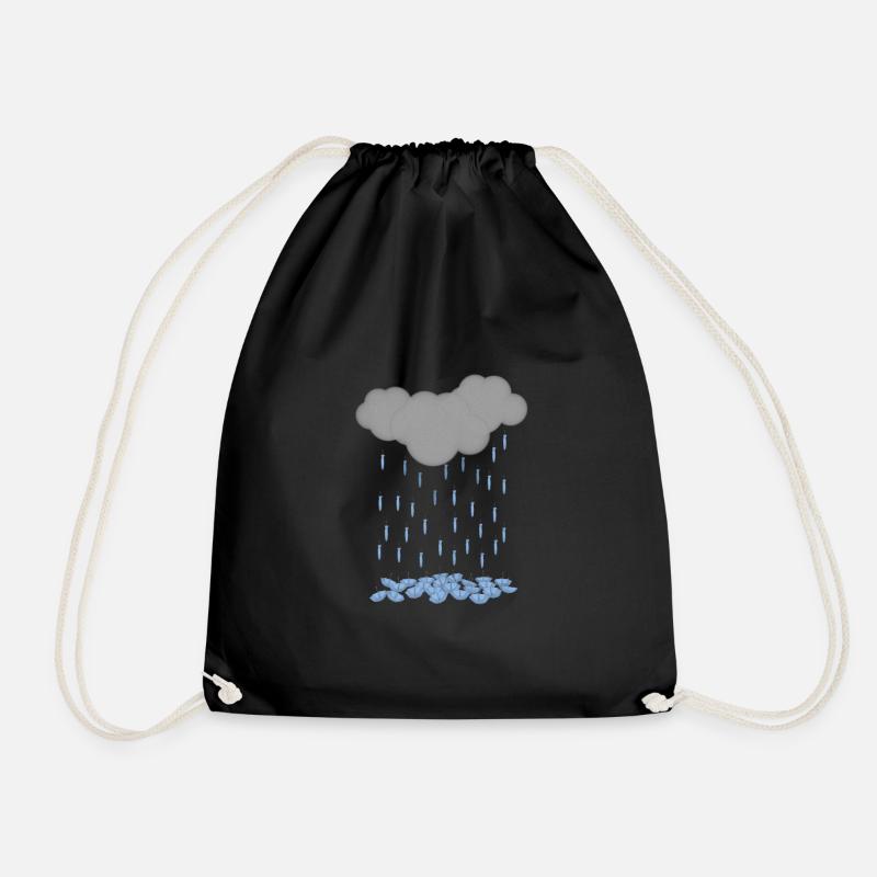 Nuages et parapluies - Sac de sport léger - noir