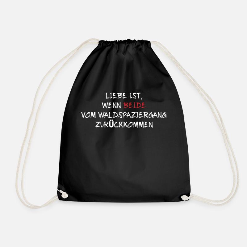 Love is back if both from the forest walk - Drawstring Bag - black