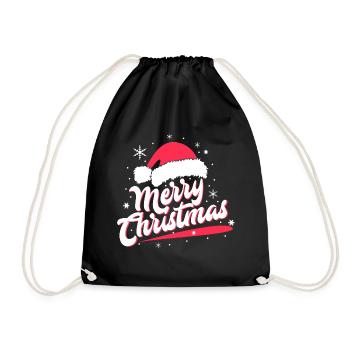Merry Christmas - Turnbeutel - Schwarz - Vorne
