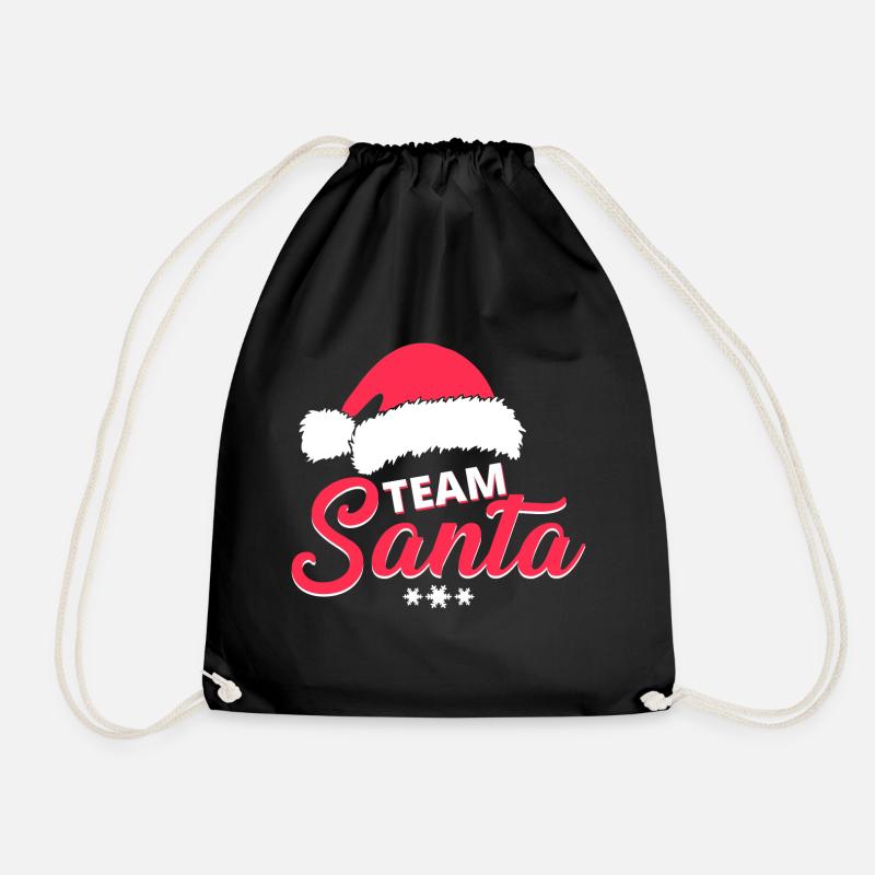 Team Santa - Turnbeutel - Schwarz