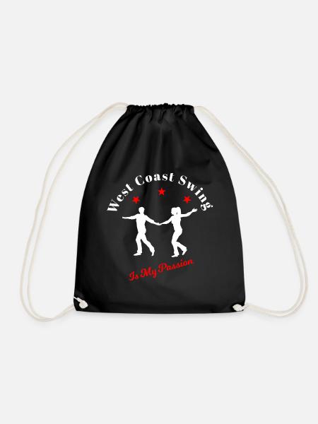 West Coast Swing Is My Passion WCS Tanzen Geschenk - Turnbeutel - Schwarz