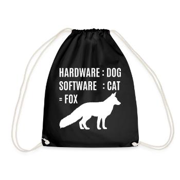Logiciel de matériel de chien de chat de chat - Sac de sport léger - noir - Devant