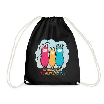 Alpacalypse Alpaka Apokalypse - Turnbeutel - Schwarz - Vorne