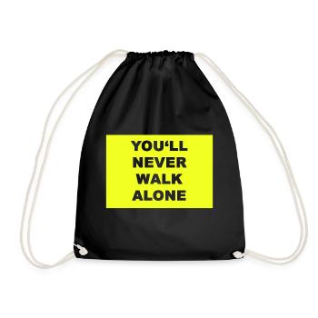 you never walk alone in Dortmund style - Drawstring Bag - black - Front