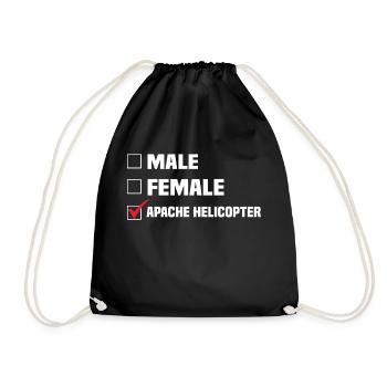 MALE FEMALE APACHE HELICOPTER - Sac de sport léger - noir - Devant
