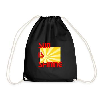 SUN IS SHINING, reggae, bob, marley, jamaica, rastafari - Drawstring Bag - black - Front