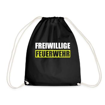 Freiwillige Feuerwehr - Turnbeutel - Schwarz - Vorne