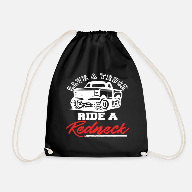 Truck Ride Redneck Geschenkidee Geschenk - Turnbeutel - Schwarz