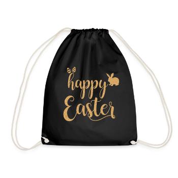 happy easter - Turnbeutel - Schwarz - Vorne