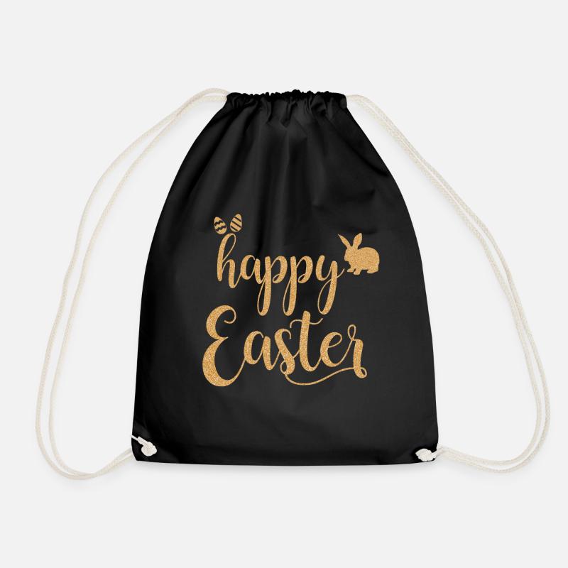happy easter - Turnbeutel - Schwarz