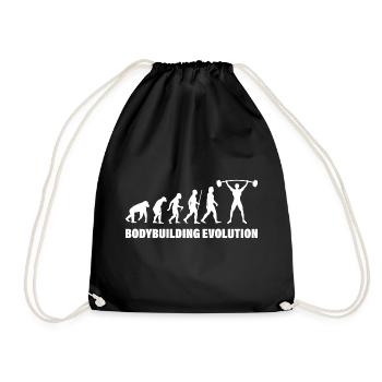 BODYBUILDING EVOLUTION - Turnbeutel - Schwarz - Vorne