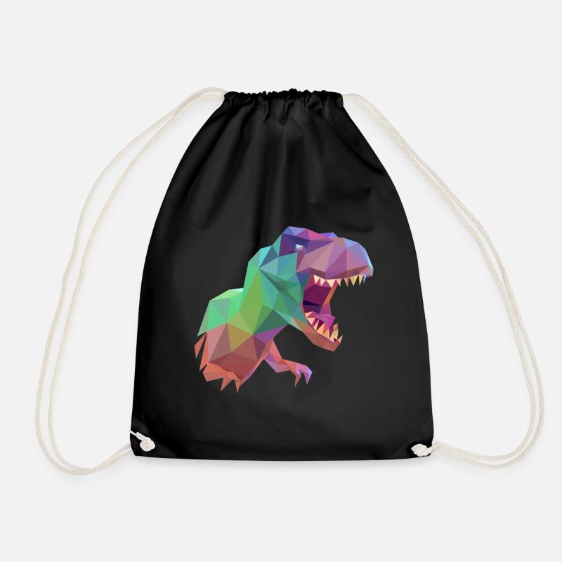 T Rex - Drawstring Bag - black