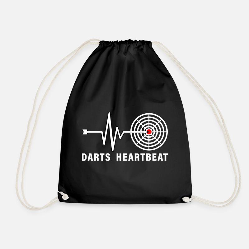 DARTS HEARTBEAT - Drawstring Bag - black