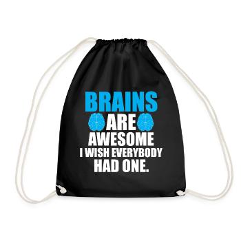 brains - Drawstring Bag - black - Front
