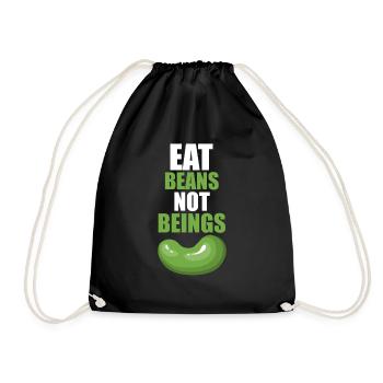 Vegan - Turnbeutel - Schwarz - Vorne