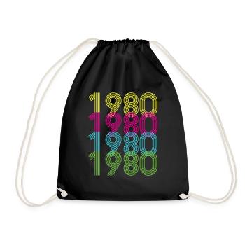 Années 1980 années 80 - Sac de sport léger - noir - Devant