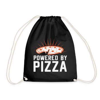 Powered by PIZZA Pizza est le sponsor - Sac de sport léger - noir - Devant