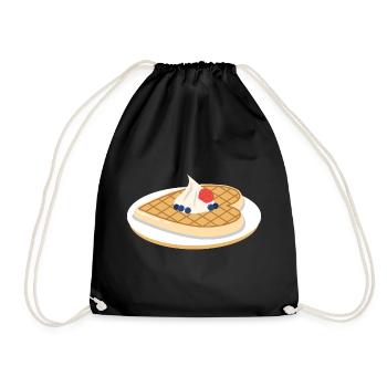 Gaufres petit déjeuner cadeau crème bonbons aux baies - Sac de sport léger - noir - Devant