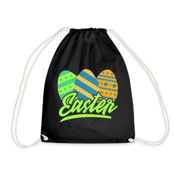 Ostern - Turnbeutel - Schwarz - Vorne