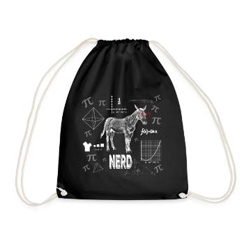 Chemise d'âne cheval nerd math bookworm nerdyT - Sac de sport léger - noir - Devant
