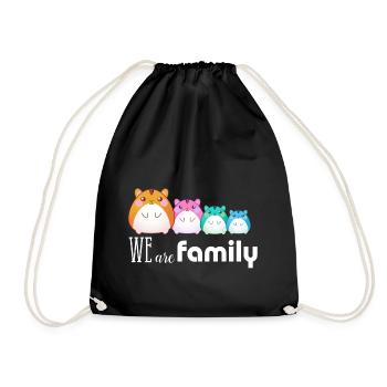 We are family lustiges Family Familien Team Hamste - Sac de sport léger - noir - Devant