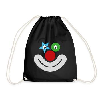 Clown - Turnbeutel - Schwarz - Vorne