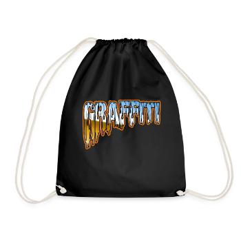 Graffiti creepy - Drawstring Bag - black - Front