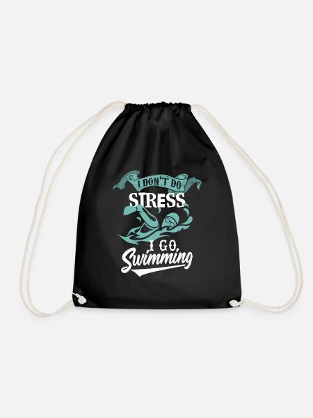 swim - Drawstring Bag - black