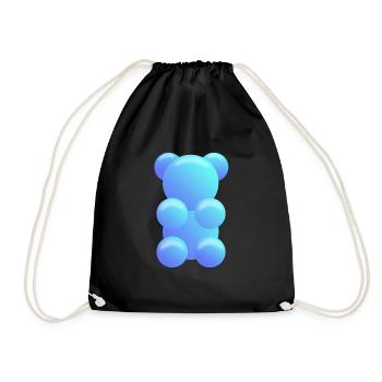 Gummy bears blue - Drawstring Bag - black - Front