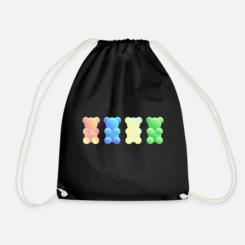 gummy bear - Drawstring Bag - black