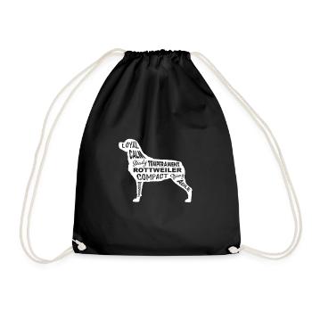 rottweiler - Sac de sport léger - noir - Devant