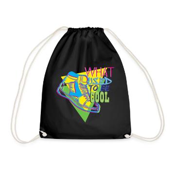 90s neunziger 1990er Kid Spielzeug Geschenk Idee - Turnbeutel - Schwarz - Vorne