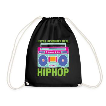 90s nineties 1990s kid toy gift idea - Drawstring Bag - black - Front
