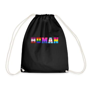 Human Human Equality Gift - Drawstring Bag - black - Front