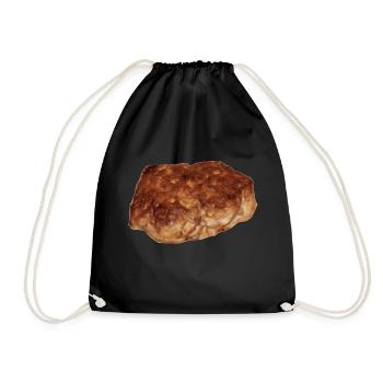 I love meatballs - shirt with meatball - Drawstring Bag - black - Front